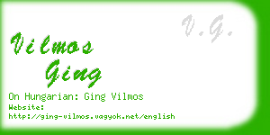 vilmos ging business card